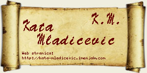Kata Mladićević vizit kartica